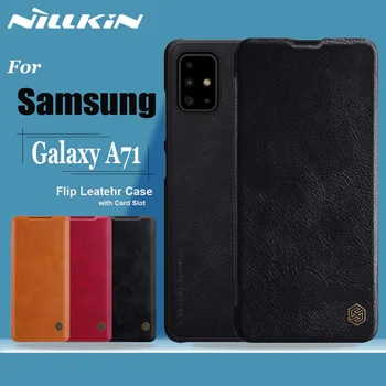 

Nillkin for Samsung Galaxy A71 Case Capa Soft Genuine PU Leather Wallet Smart Phone Back Cover Flip Case for Samsung A71 Cases