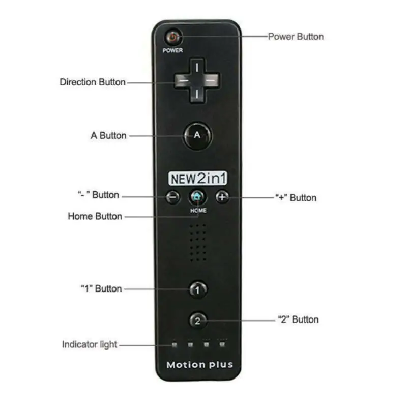 2 In1 Wireless Remote Gamepad Controller Built-in Motion Plus For Wii /wii U For Nin Tend Wii U Remote Controle Joystick Joypad