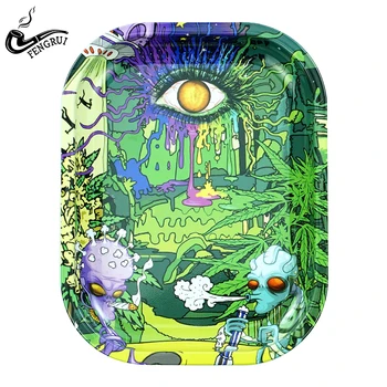 

180*141mm Metal Tobacco Rolling Tray Cigarette Rolling Plate Smoking Holder Trays Smoking Accessories