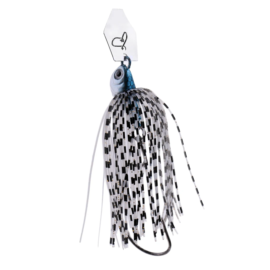 Spinnerbait Metal Sequin Lure Jig Fishing Lead Hook Wobbler Beard Skirt Lure