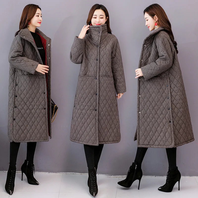 

Slim Fit Slimming Cotton-padded Clothes/Cotton Coat 2018 Winter Trend Simple Hooded Versatile Long Sleeve Mid-length