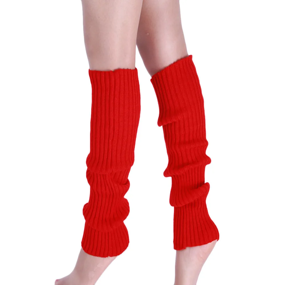 New Socks Set Funny Socks Sokken Women+Sock Boot Cuffs Warmer Knit Leg Thermal Socks Calcetines Termicos Mujer - Цвет: Красный