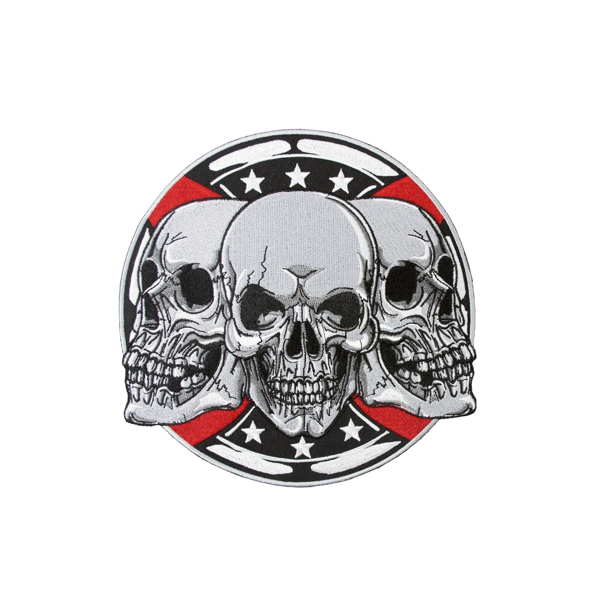 Patriotic Skull US Flag Bandana Patch – 12x9 Inch Iron On/Sew On Back Patch For Jackets - View #8