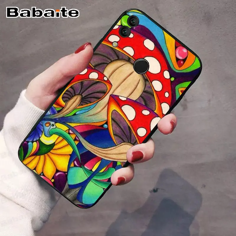 Tritone untuk Kehormatan 8x Jamur Pola Lembut Aksesoris untuk Huawei Honor 8x Y6 Y7 Y9 P20pro P30pro P20lite ponsel