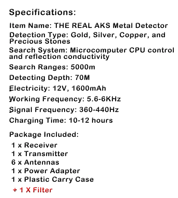 Long Range Detector for Gold Silver Gem Diamond Hunter