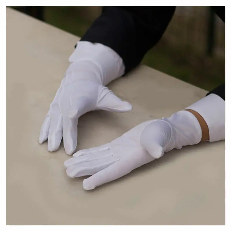 1 пара мужские новые белые смокинговые перчатки Униформа Защитная повязка дворецкий