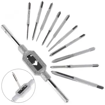 

11Pcs Mini HSS Screw Tap and Die Set M1 to M3.5 with Wrench DIY Repair Tool Screw Faucet Holder Parts / Set for Metal Processing