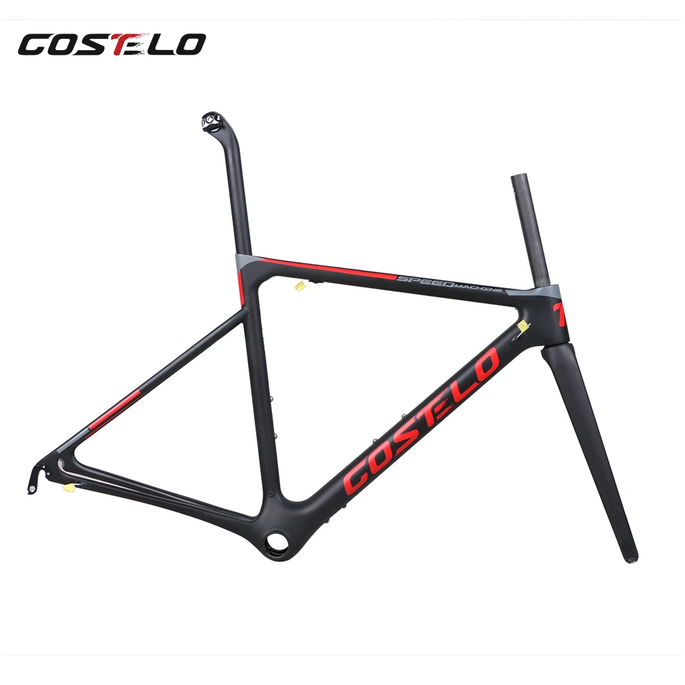 Top 2019 disc Costelo Speedmachine1.0 carbon road bike frame cycling frame Costelo bicycle bicicleta frameset seatpost fork headset 0