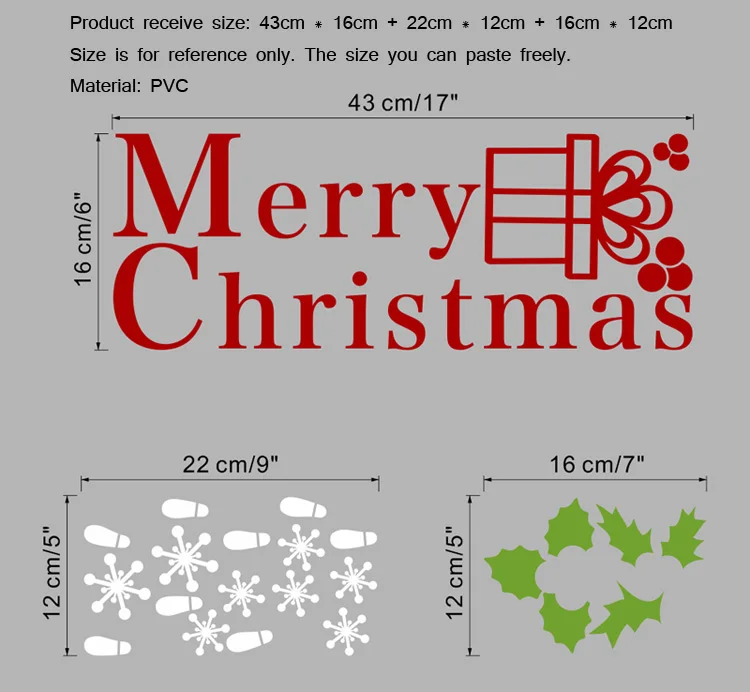 Merry Christmas стикер на стену Снежинка рождественские праздничные украшения гостиная домашний декор Новогодняя дверь из оконного стекла стикер s