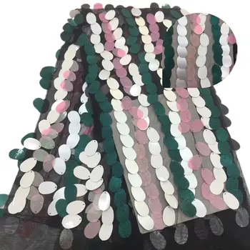 

YF HZGJMY 2019 Embroidered High Quality Glitter Lace Evening Dress French Tulle Fabric Sequin Lace Fabric For Party Dress A2459