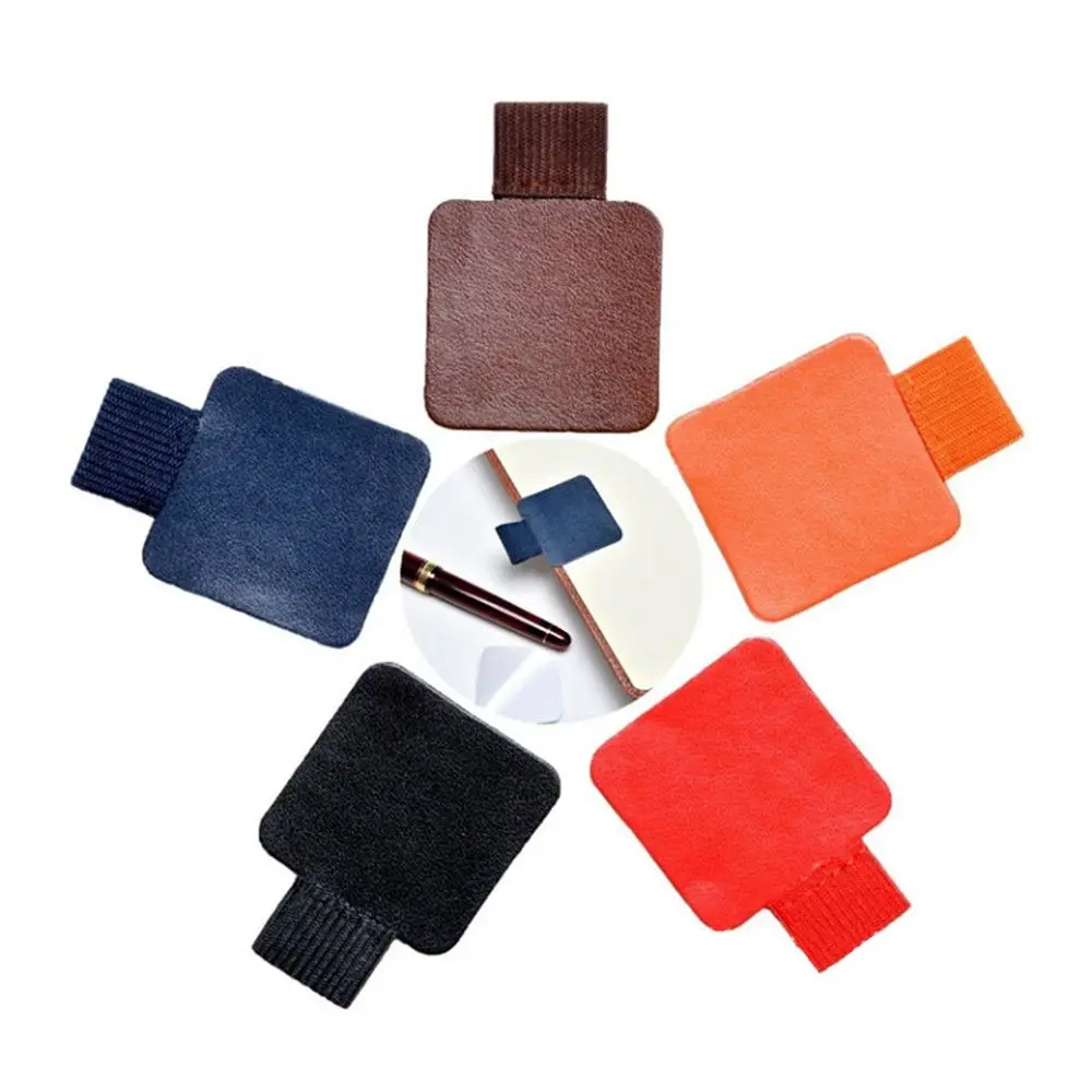 

2PCS Self-adhesive PU Leather Pen Clip Pencil Elastic Loop for Notebooks Journals Pen Holders School Office Supplies Papeleria
