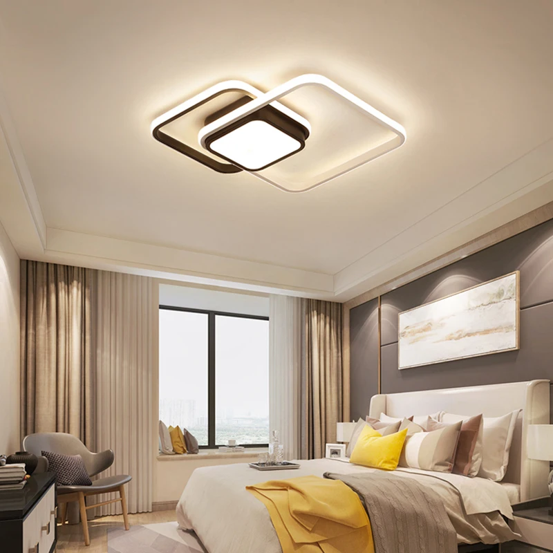 

Modern Simple LED Ceiling Lights Bedroom Creative Lamp Living Room Ceiling Lighting Kitchen Home Lighting with Remote Control