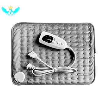 

Hot 6 Heating Setting Electric Thermal Therapy Heated Pad Neck Back Pain Body Relief Soft Fabric Grey Timer Japanese Plug TOB