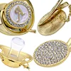 Pacifier Beads And Clips Gold Pacifier Holder BPA Free Silicone Infant Nipple Gold Bling Newborn Dummy Soother Chupete 2