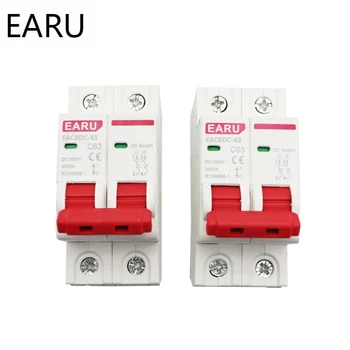

DC 1000V Solar Mini Circuit Breaker Overload Protection Switch 6A/10A/16A/20A/25A/32A/40A/50A/63A 2P DC1000V Photovoltaic MCB PV