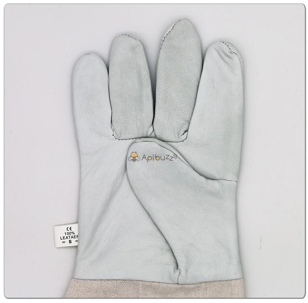 Flybee-风格-低等羊皮帆布罗纹蜂手套_06