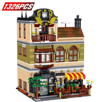 

Creator Expert Technic European Pet Store Building Blocks Restaurant City Street Bricks Toys For Children