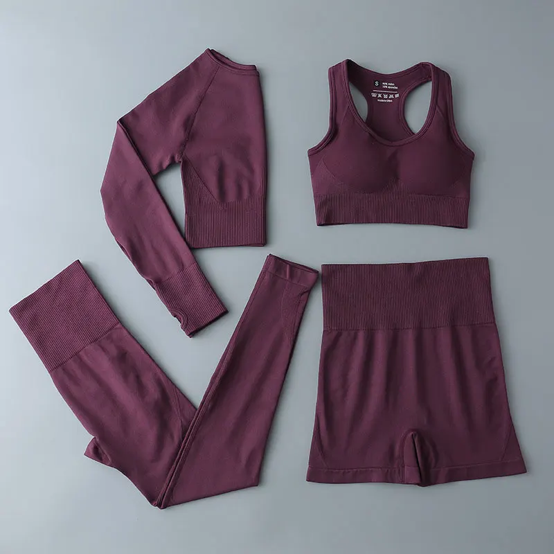 Yoga Wear Outfit Women Sports Tights Sport Leggings Ladies Sportswear Workout Set Tracksuits Women Exercise Clothing Yoga Suit 2