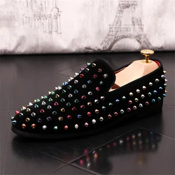 

Spike Mens Shoes Casual Fashion Men's Loafers Slip On Shoes Men 4#15/10d50