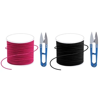 

Elastic Cord with Sewing Scissors,1mm Craft Wire Elastic Stretch String Nylon For DIY Jewelry Making