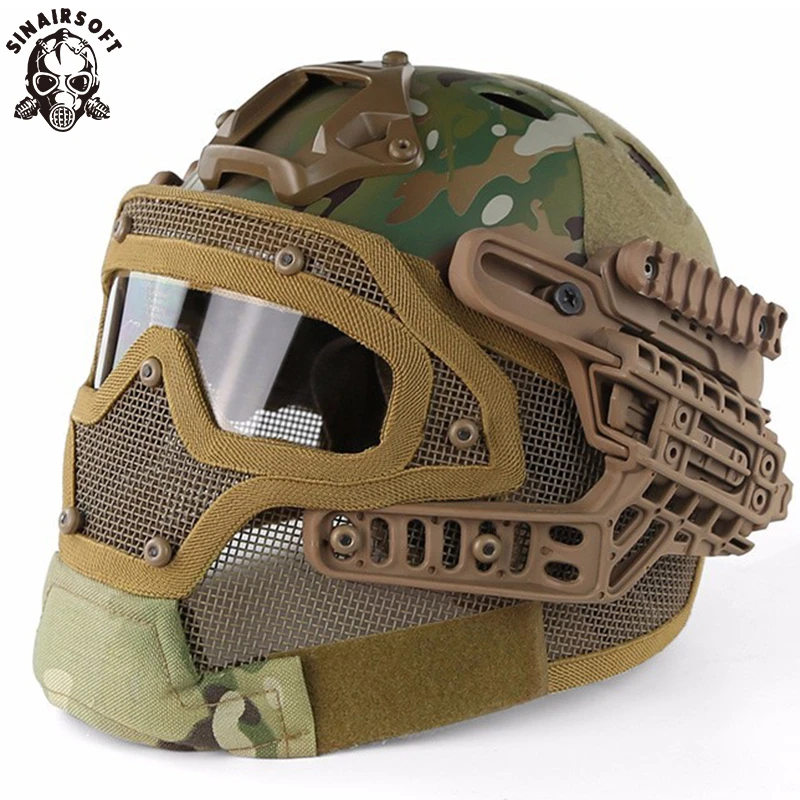 Тактический шлем SINAIRSOFT новинка система G4 АБС маска на все лицо с очками для