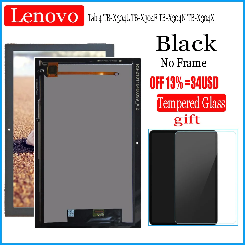 Painel de Toque Tela de Toque Tb-x304f para Lenovo Display 'polegada 4 Tb-x304l Tb-x304n Tb-x304x Tb-x304 Digitador Assembléia Lcd 10.1 Tab - Imagem 3