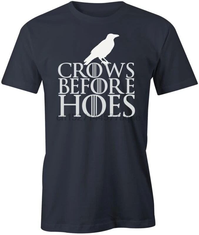 Футболка Crows Before Hoes забавный комедийный топ с изображением Игры престолов Йона