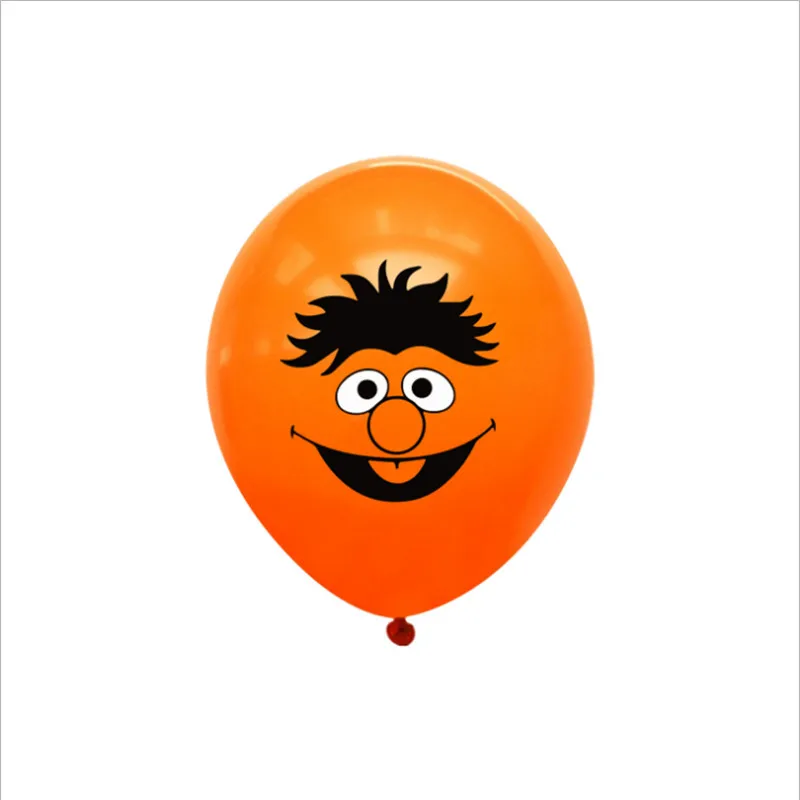 Decoración de fiesta temática de Barrio Sésamo con globos de látex de 12 pulgadas con dibujos animados, suministros para cumpleaños infantiles