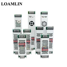 Ультра тонкий светодиодный Питание DC12V трансформаторы систем освещения 60W 100W 150W 200W 300W AC190-240V драйвер для Светодиодный полоски