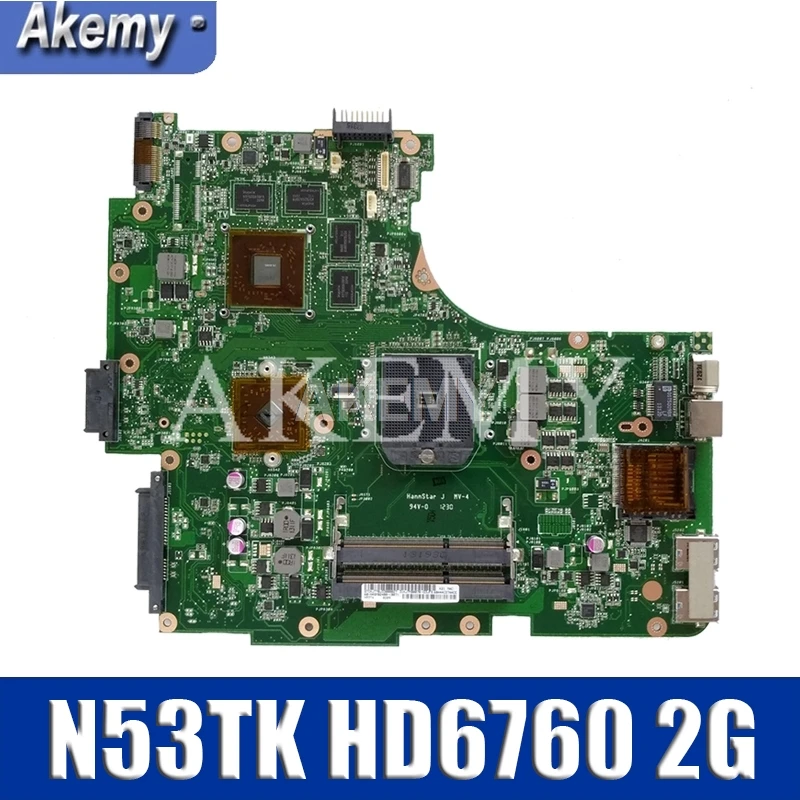 N53TK Motherbaord для For Asus N53T N53TA Материнская плата ноутбука HD6760 2G DDR3 100% тестовая работа |