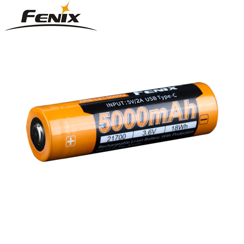 Новая аккумуляторная литий-ионная батарея Fenix ARB-L21-5000U 5000 мАч 21700 USB Type-C | Освещение