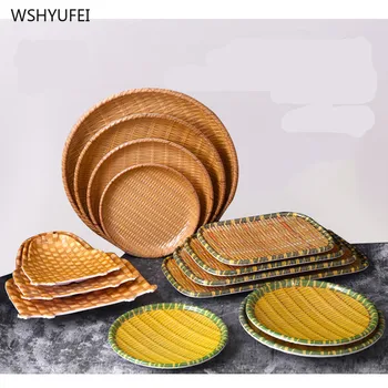 

1pcs melamine kitchen bread fruit dessert dish snack tray household trinkets dish fruit salad bowl kitchen supplies