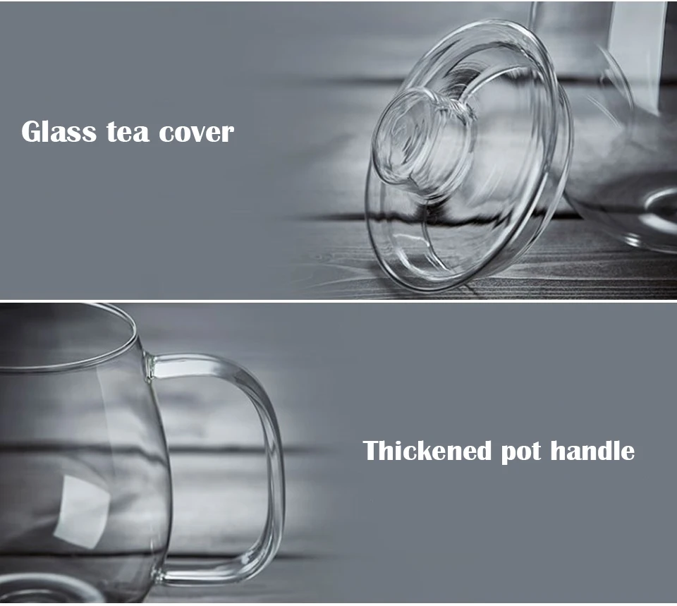 CAKEHOUD высококачественный термостойкий стеклянный чайник с фильтром для замачивания ручной высокотемпературный офисный чайник с цветами Набор чайников