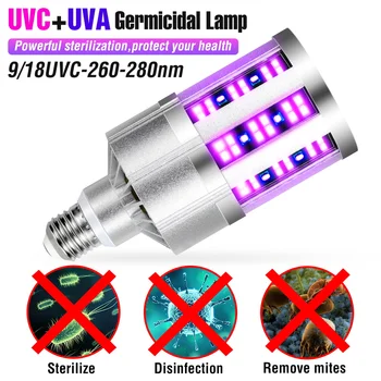 

WENNI E27 Corn Bulb LED UV Sterilize Light 110V Ultraviolet LED Lamp 220V E26 Bombilla UVC Germicidal Lamp Disinfection LED Bulb