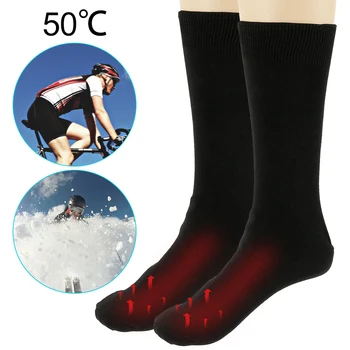 

Warmer Socks Thermal Cotton Heated Socks For Women Men Winter Outdoor Skiing Cycling Sport Socks Winter Long Sock Black