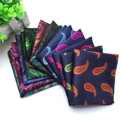 Mouchoir de poche motif Paisley, 100% soie Satin, pour hommes, motif Floral ancre, Hanky, mode classique, pour fête de mariage, carré 