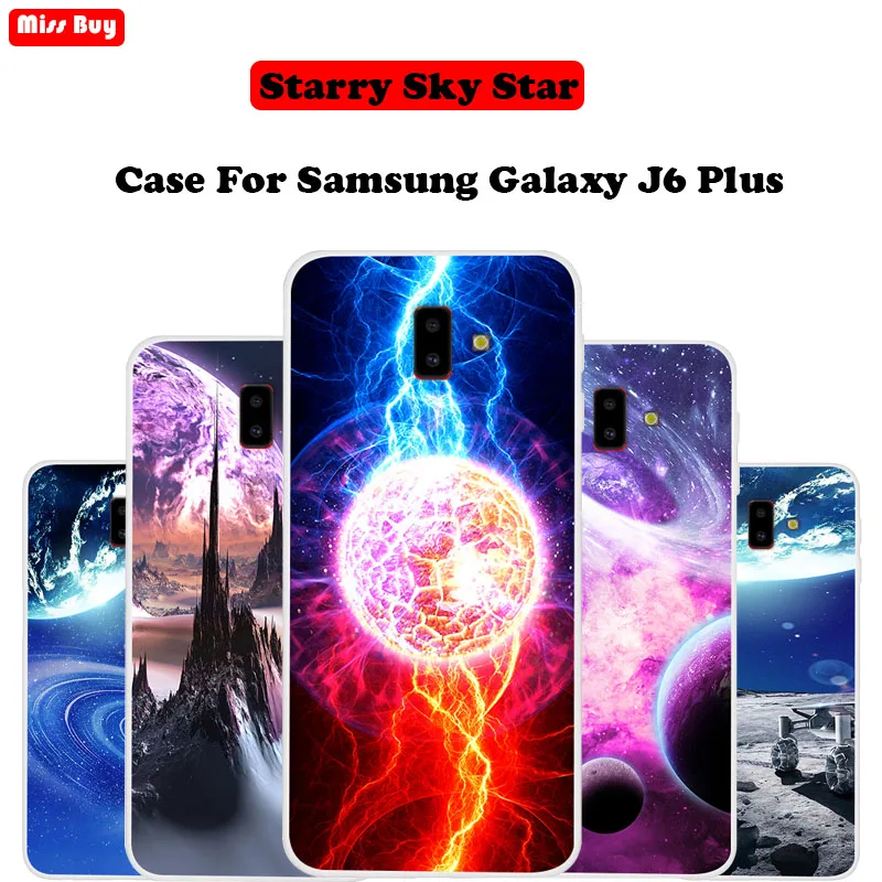 Для samsung Galaxy J6 + J610 Prime Plus чехол силиконовый для +/J6Prime/J6Plus/J6 Fundas тонкий звездный |