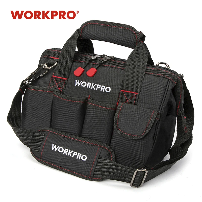  WORKPRO 12 inch Tool Bag 600D Polyester Electrician Shoulder Bag Tool Kits Bag - 33027069867