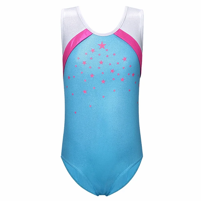 B164 LightBlue BAOHULU/балетное фиолетовое платье-трико с героями мультфильмов для маленьких девочек; гимнастические трико; Детские балетные костюмы; танцевальные костюмы для девочек для выступлений - Цвет: B164 LightBlue