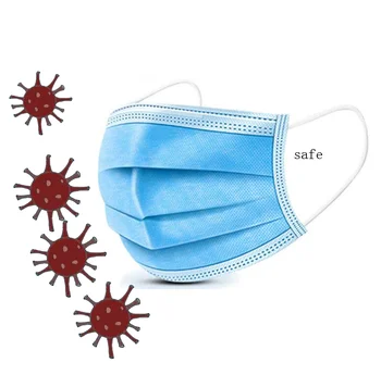 

Disposable Face Mask Dust Protective Usage Fabric Face Mask For Daily Life 50pcs 100PCS Per Set for all ages