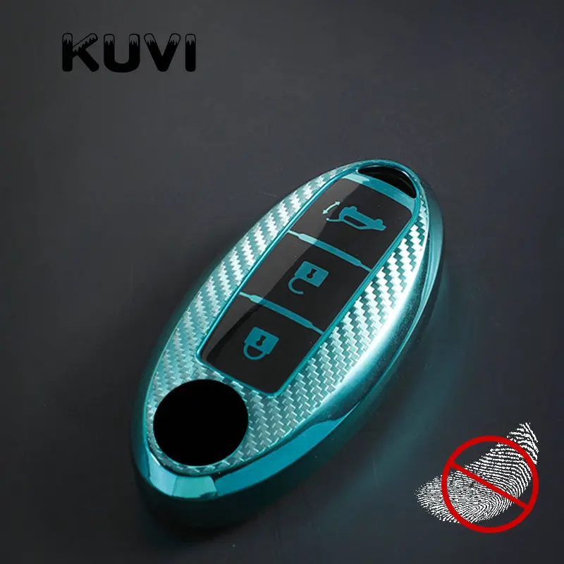 Carbon TPU Car Remote Key Case Cover Shell for Nissan Qashqai X-Trail T32 T31 Juke J10 J11 Kicks Tiida Pathfinder Note for Infiniti key case key case cover car key shell remote control case cover