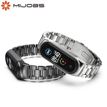 

For Mi Band 5 Strap Pulseira Bracelet for Mi Band 4 NFC Wristbands Metal for Xiaomi Correa Opaska Miband 3 Watch Global Version