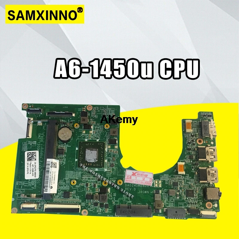 

PCKF0 0PCKF CN-0PCKF0 For Dell Inspiron 3135 Laptop Motherboard DA0ZM5MB8D0 With A6-1450u CPU mainboard full test