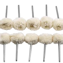 10 шт. 2,35 мм шерсть полировальная щетка аксессуары шлифовальная полировка колеса Шлифовальная головка дрель роторный инструмент Аксессуары