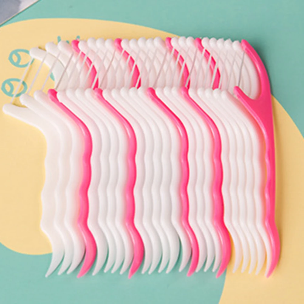 100 шт. зубная нить Пластик зубочистки Уход за полостью рта для чистки гигиена полости рта ежедневная Life Tool