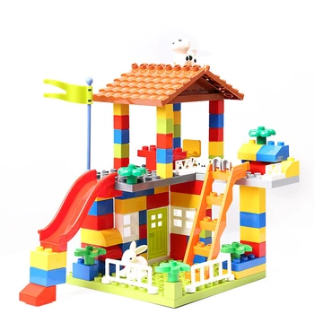 

City House Roof Big Particle Building Blocks Castle Slide model kit Compatible with Ideas Diy set Bricks Toys for Children gifts