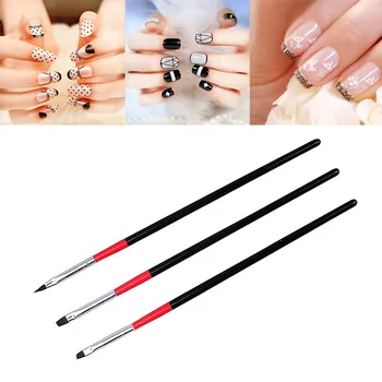 

3Pcs/Set Nail UV Gel Brush Nail Art Pen Brush Salon Manicure Brush Polish Brush Pen Professional Manicure Tools Kit TSLM1