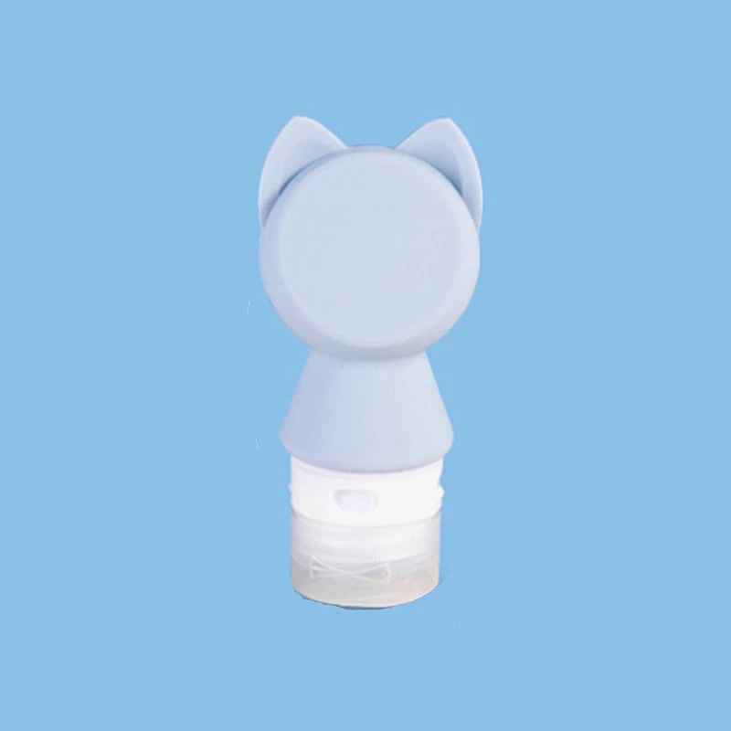 1pc 01 60 мл мультфильм водонепроницаемый многоразового Путешествия лосьон контейнеры для шампуня Портативный Мягкие силиконовые контейнеры дорожные бутылки сжимаемые - Цвет: 1pc 01
