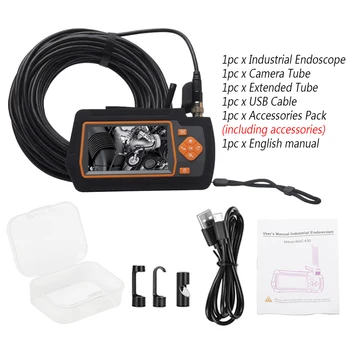 

Borescope With 6 LED Lights 32GB TF Card 1080P HD Snake Camera Video 4.3inch IPS Screen Industrial Endoscope Waterproof