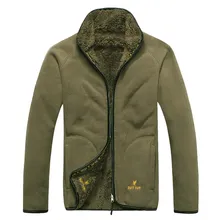 Mens Plus Velvet Warm Fleece Jacket Winter Outdoor Sport Thick Thermal Cardigan Coat Fleece Liner Riding Hiking Windproof Jacket